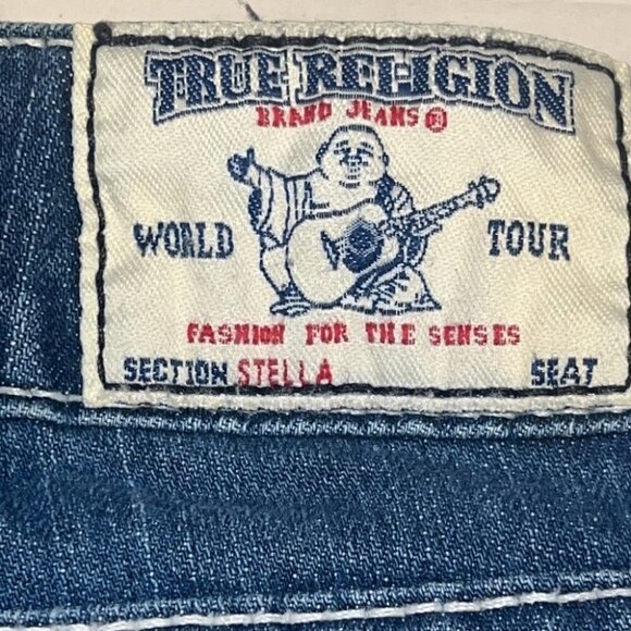 TRUE Religion blue Stella vintage low rise distressed skinny jeans size 29 - Picture 9 of 13